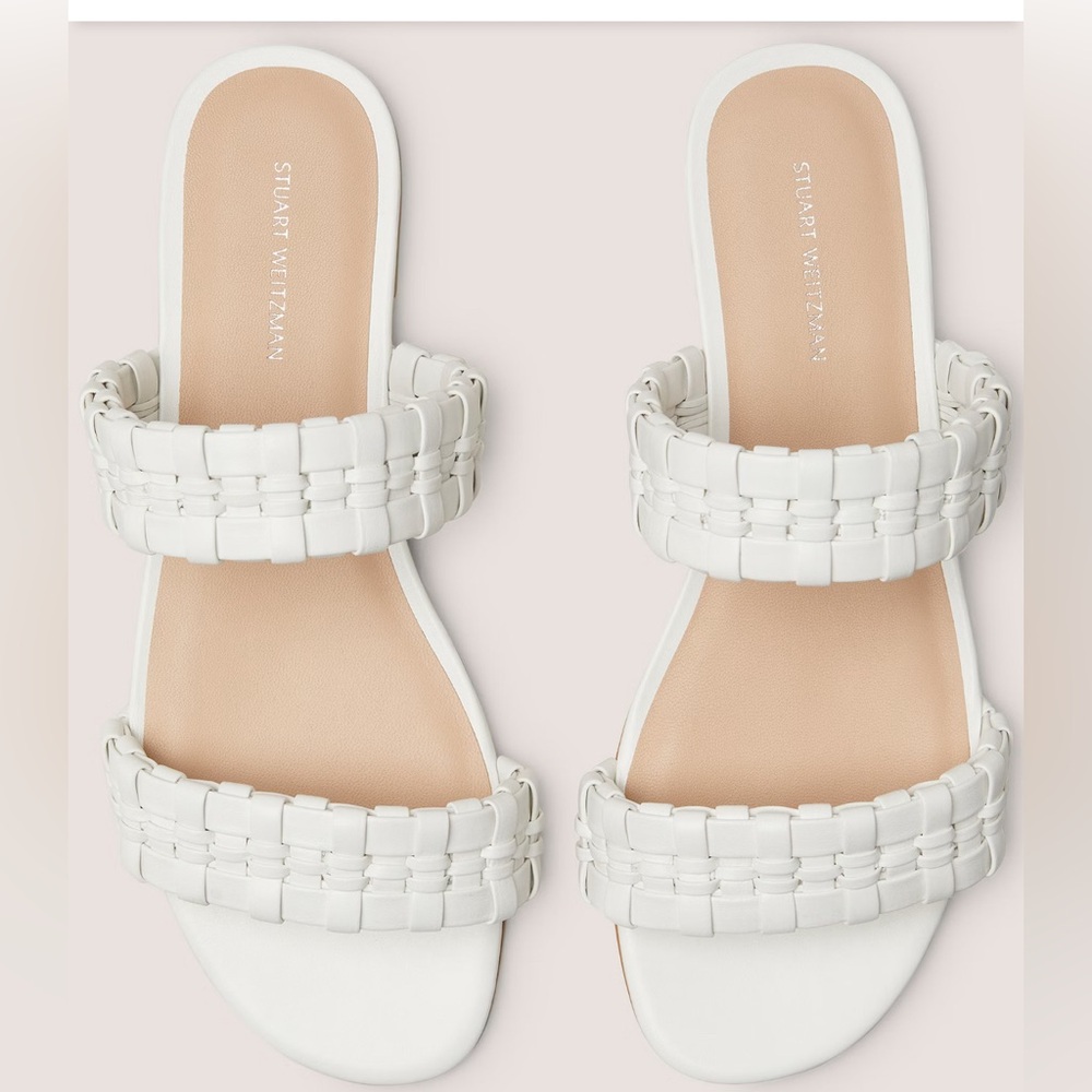 Stuart Weitzman Venice Slide Size8.5 White - image 2